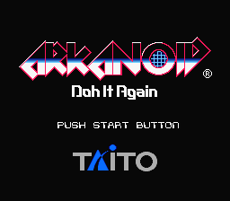 アルカノイド タイトル画面